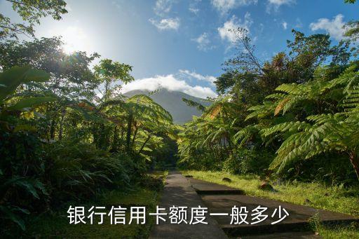 银行信用卡额度一般多少