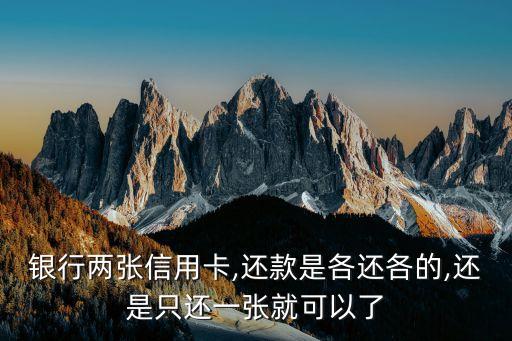 银行两张信用卡,还款是各还各的,还是只还一张就可以了