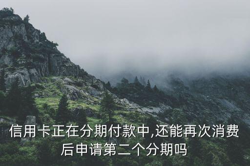 信用卡正在分期付款中,还能再次消费后申请第二个分期吗