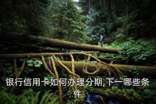银行信用卡如何办理分期,下一哪些条件