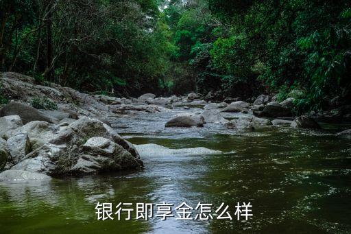 银行即享金怎么样