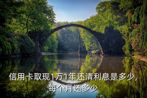 信用卡取现1万1年还清利息是多少,每个月还多少