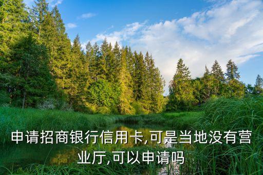 申请招商银行信用卡,可是当地没有营业厅,可以申请吗