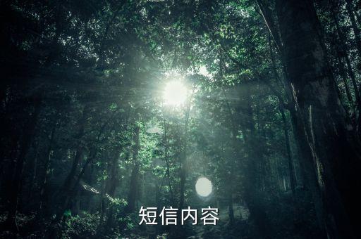 短信内容