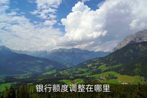 银行额度调整在哪里