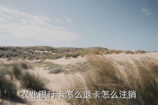 农业银行卡怎么退卡怎么注销