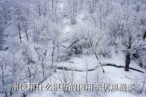 州使用什么银行的信用卡优惠最多