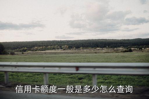 信用卡额度一般是多少怎么查询