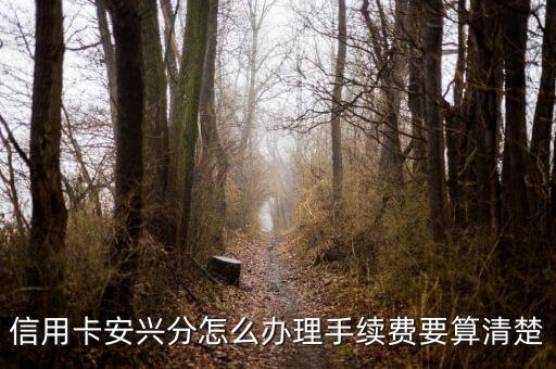 信用卡安兴分怎么办理手续费要算清楚