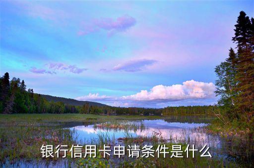 银行信用卡申请条件是什么
