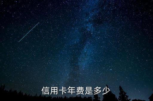 信用卡年费是多少