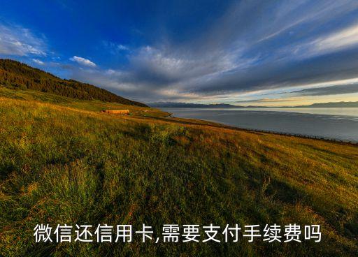微信还信用卡,需要支付手续费吗