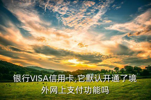 银行VISA信用卡,它默认开通了境外网上支付功能吗
