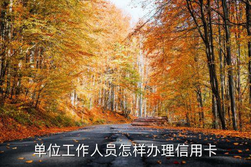 单位工作人员怎样办理信用卡
