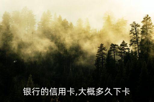银行的信用卡,大概多久下卡