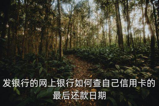 发银行的网上银行如何查自己信用卡的最后还款日期