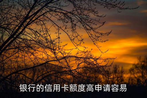 银行的信用卡额度高申请容易