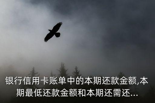 银行信用卡账单中的本期还款金额,本期最低还款金额和本期还需还...