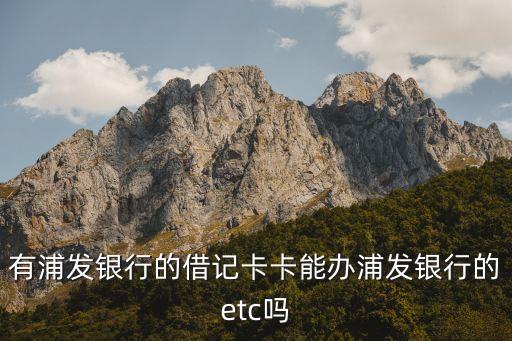 浦发银行信用卡能开通ETC吗,ETC助手