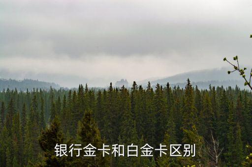 银行金卡和白金卡区别