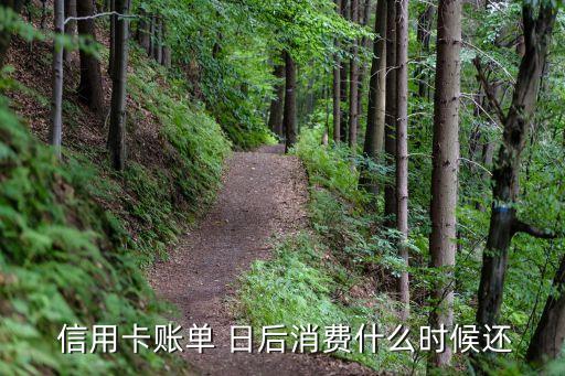  信用卡账单 日后消费什么时候还