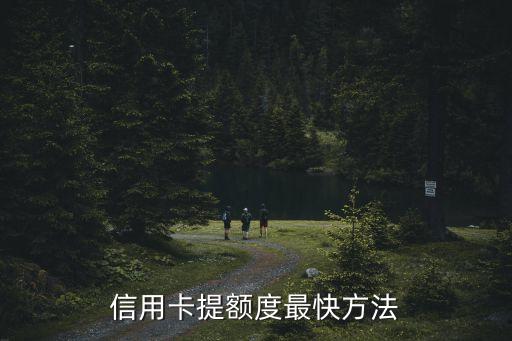 信用卡提额度最快方法