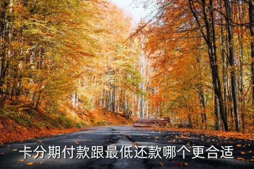 卡分期付款跟最低还款哪个更合适