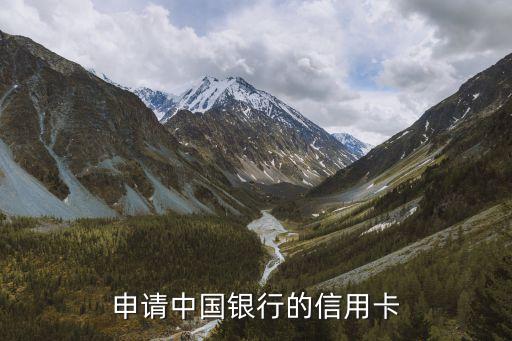 申请中国银行的信用卡