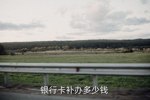 银行卡补办多少钱