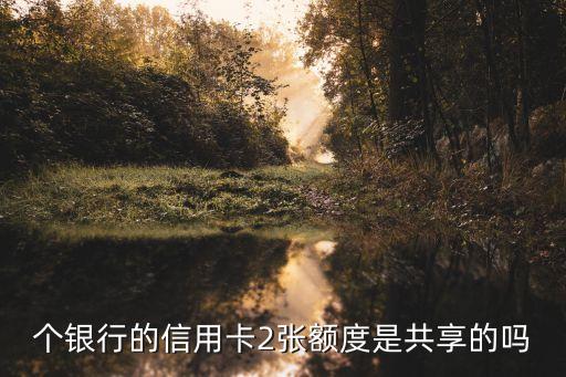 个银行的信用卡2张额度是共享的吗