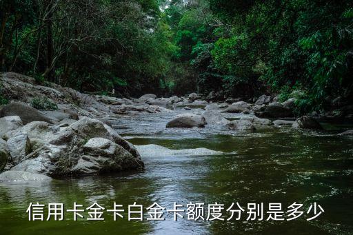 信用卡金卡白金卡额度分别是多少
