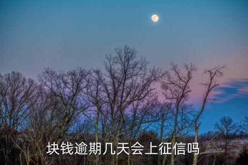 块钱逾期几天会上征信吗
