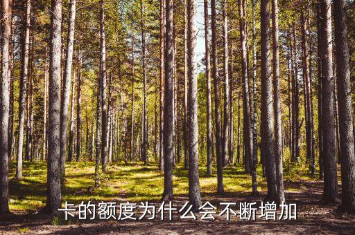 卡的额度为什么会不断增加