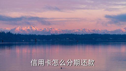 信用卡怎么分期还款