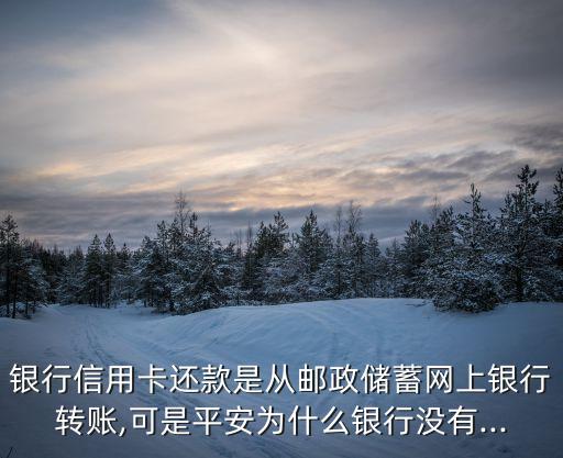 银行信用卡还款是从邮政储蓄网上银行转账,可是平安为什么银行没有...