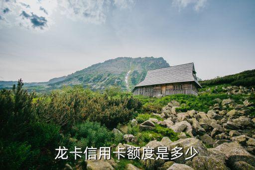 龙卡信用卡额度是多少