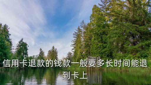信用卡退款的钱款一般要多长时间能退到卡上