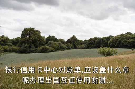 银行信用卡中心对账单,应该盖什么章呢办理出国签证使用谢谢...