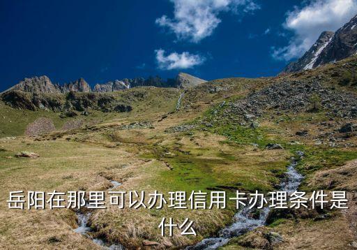 岳阳在那里可以办理信用卡办理条件是什么