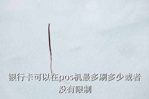 银行卡可以在pos机最多刷多少或者没有限制
