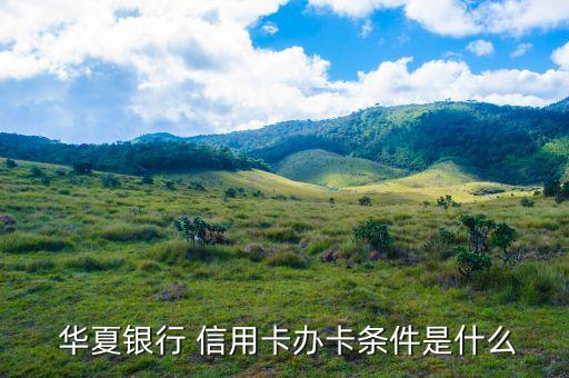  华夏银行 信用卡办卡条件是什么