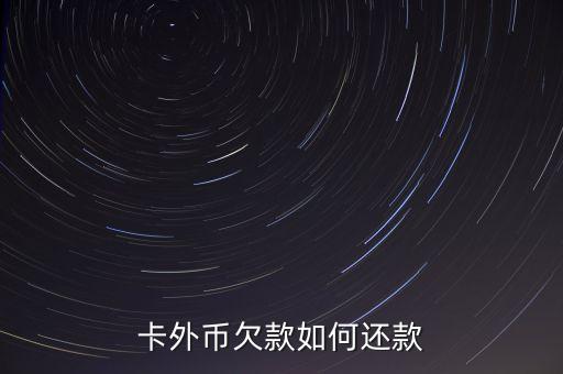 卡外币欠款如何还款