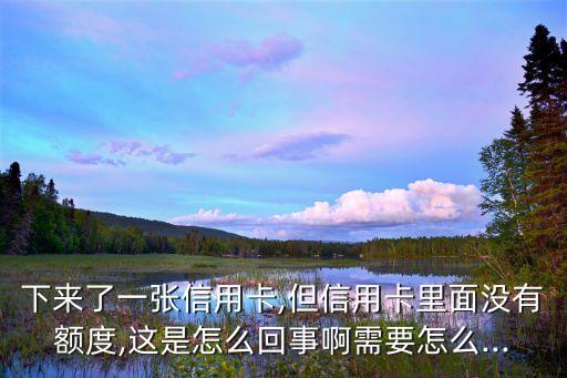 办了个信用卡没有额度,学生用信用卡有额度限制吗