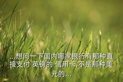 招商银行信用卡怎么英镑