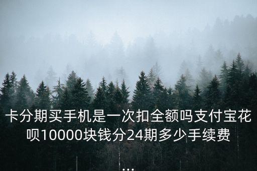卡分期买手机是一次扣全额吗支付宝花呗10000块钱分24期多少手续费...