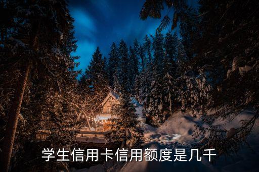 一般学生信用卡额度是多少,学生信用卡额度0