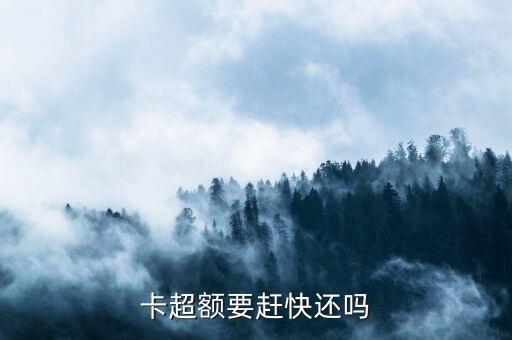 卡超额要赶快还吗
