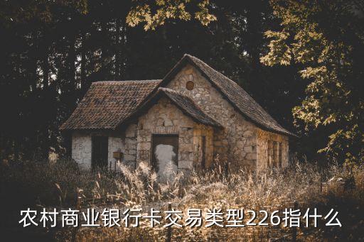 农村商业银行卡交易类型226指什么
