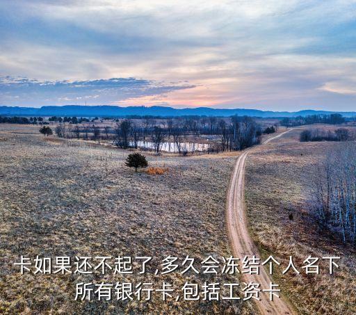 卡如果还不起了,多久会冻结个人名下所有银行卡,包括工资卡