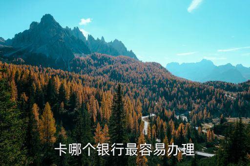 卡哪个银行最容易办理